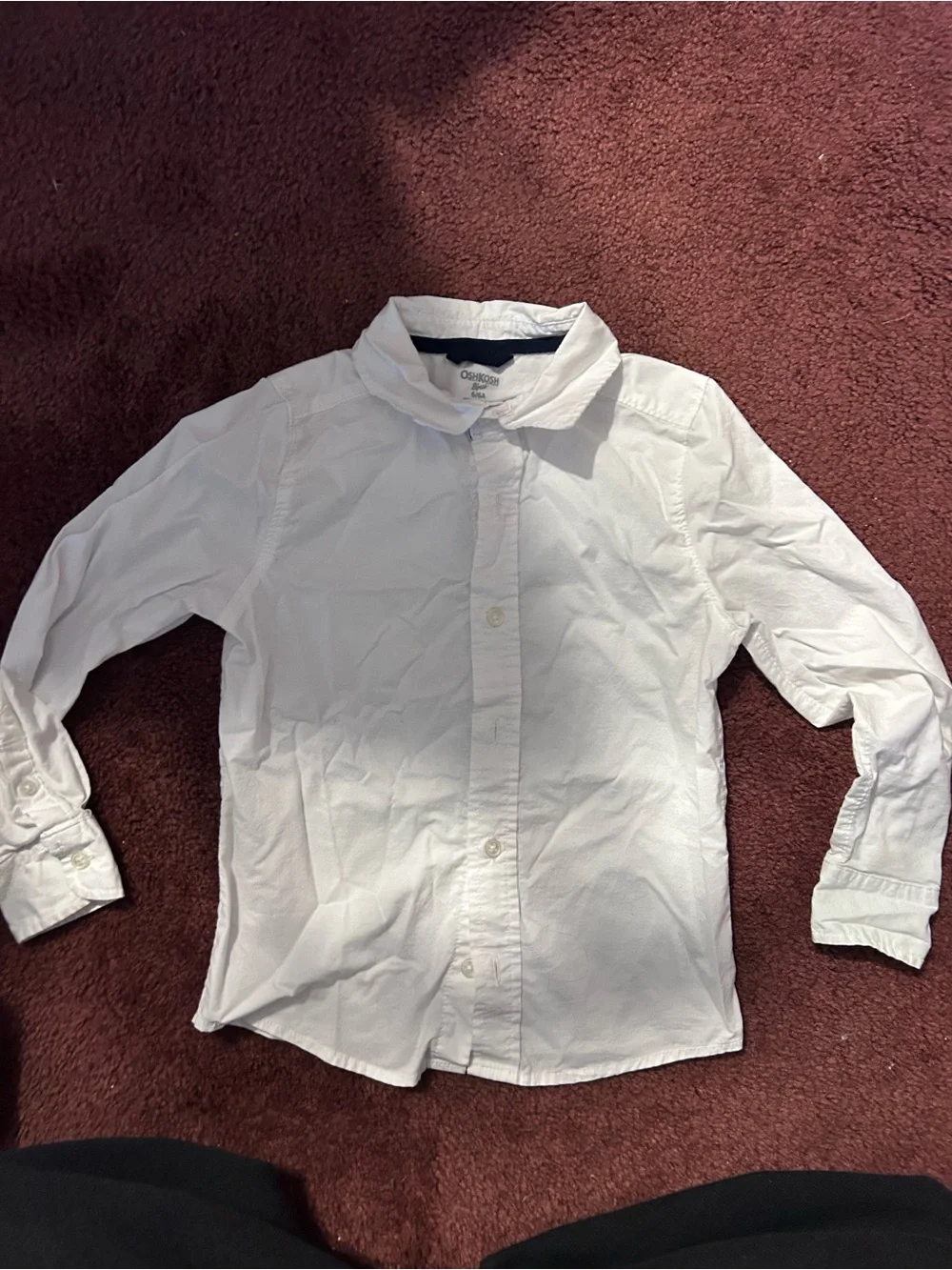 OshKosh B'gosh White Long-Sleeve Button-Up Shirt